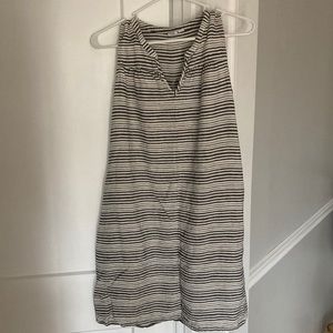 Gap Black And White Striped Pocket Dress